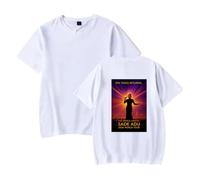 GJRJS Cantante Sade-Tour-2026 Camiseta Estampada de Moda Casual,Blanca,XXS