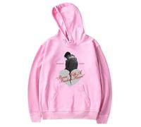 GJRJS Damiano David Born with a Broken Heart 2025 Hoodie-Sudadera con Capucha Unisex a la Moda,Estampado De ModaCómoda Sudadera Suelta De Manga Larga Top Informal para Hombres Y Mujeres,Rosado,L