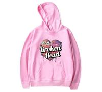 GJRJS Damiano David Born with a Broken Heart 2025 Hoodie-Sudadera con Capucha Unisex a la Moda,Estampado De ModaCómoda Sudadera Suelta De Manga Larga Top Informal para Hombres Y Mujeres,Rosado,M