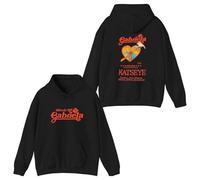 GJRJS Katseye Hands Off Gabriela Hoodie-Sudadera con Capucha Unisex a la Moda,Estampado De ModaCómoda Sudadera Suelta De Manga Larga Top Informal para Hombres Y Mujeres,Negro,XXL