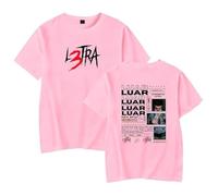 GJRJS Luar La L L3tra Photos Cover Merch Camiseta Estampada de Moda Casual,Rosado,M