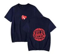 GJRJS Nelly Furtado Love Bites 2025 Camiseta Estampada de Moda Casual,Azul,XXL