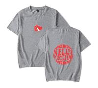 GJRJS Nelly Furtado Love Bites 2025 Camiseta Estampada de Moda Casual,Gris,S
