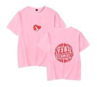 GJRJS Nelly Furtado Love Bites 2025 Camiseta Estampada de Moda Casual,Rosado,S