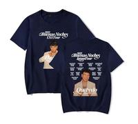 GJRJS Quevedo Buenas Noches Tour 2025 Camiseta Estampada de Moda Casual,Azul,L