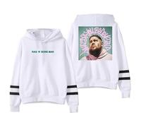 GJRJS Rag'n'Bone Man What Do You Believe In UK Tour Hoodie-Sudadera con Capucha Unisex a la Moda,Estampado De ModaCómoda Sudadera Suelta De Manga Larga Top Informal para Hombres Y Mujeres,Blanca,S