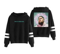 GJRJS Rag'n'Bone Man What Do You Believe In UK Tour Hoodie-Sudadera con Capucha Unisex a la Moda,Estampado De ModaCómoda Sudadera Suelta De Manga Larga Top Informal para Hombres Y Mujeres,Negro,XL