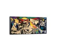 GJRYHXT Pablo Picasso Cuadros de Arte. Pintura mural famosa enmarcada: Guernica. Reproducción de carteles de lienzo. Cuadro de decoración para sala de estar 75x150cm marco negro