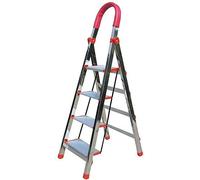 GJSN Taburete Escalonado de Doble Propósito para el Hogar Al Aire Libre, Escalera Plegable de Acero Inoxidable de 4 Escalones, Conveniente Taburete Portátil para Pasamanos, Escalera de 200 Kg de Carg