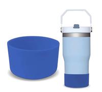 GJV Protector de silicona mejorado para vaso Stanley Quencher Adventure de 40 onzas, 30 onzas, 20 onzas, 30 onzas, 30 onzas, accesorios de cubierta inferior de botella de agua para taza Stanley (azul