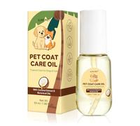 GJYC PET Aceite para el Cuidado del Pelaje Perros y Gatos, Infusión Coco & Jojoba | Sérum Nutritivo Anti-Nudos, Protección Calor y Efecto Antiestático para Pelo Seco y Dañado, Seguro al Lamer, 55 ml