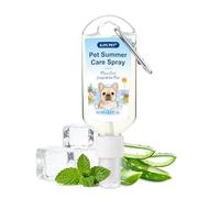 GJYC PET Spray refrescante para Perros 65 ml con mosquetón | Efecto refrescante inmediato para Verano, con mentol, Aloe Vera y Avena, Ideal para Viajes, Perros Activos y Razas braquicéfalas
