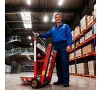 GJYDPU Carretilla Eléctrica para Escaleras 1000lbs/450kg Capacidad Motor 1500W Sin Escobillas Ideal Batería 48V/42A 6-8H Autonomía para Mudanzas Almacén Logística