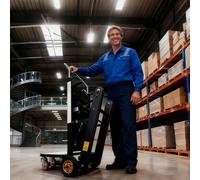 GJYDPU Carretilla Eléctrica para Escaleras 1000lbs/450kg Capacidad Motor 1500W Sin Escobillas Ideal Batería 48V/42A 6-8H Autonomía para Mudanzas Almacén Logística