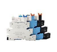 GJZIFGFWQ HF41F 12V 24V Relé de Potencia Montaje en PCB Integrado con Soporte relé Módulo Contacto Voltaje Conjunto Interruptor SSR CA a CC 1 Piezas(Grey 12V)