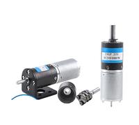 GJZIFGFWQ Motor DC 24gp-370 6V 12V 24V High Torque 25KG.cm eléctrico con Engranaje planetario: 6v 60rpm, Voltaje: Eje 4mm(Shaft 4mm,12v 48rpm)