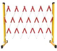 GJZQDKX Barrera Vial portátil, Valla de tráfico retráctil con señal móvil, Control de multitudes Flexible para Estaciones de Tren y escuelas (roja, 1,2 x 2,5 m)