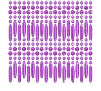 GJZQDKX Borlas de Cuentas para Puertas, Cortina Colgante de Cuentas acrílicas, Guirnalda de Cuentas de Cristal, separadores de Espacios para Puertas y Ventanas (Color: Morado, tamaño: 100x200cm)