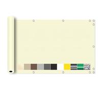 GJZQDKX Cortavientos Exterior de 100x850cm, Impermeable, Resistente a los Rayos UV, para balcón, con cordón y ataduras para diversas Vallas, Color Beige.