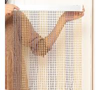 GJZQDKX Cortina con Flecos de Cuentas de Cristal y Cuentas acrílicas, 80 x 120 cm, Panel Decorativo Ajustable para Colgar en la Pared, en Gris y Amarillo, 100 x 200 cm, para decoración del hogar.