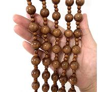 GJZQDKX Cortina de Puerta de Madera con Cuentas Hechas a Mano - Separador de ambientes Decorativo y persianas para Ventanas, Personalizable 100x150cm, 35 hebras, Uso Interior/Exterior, Elegantes Cue