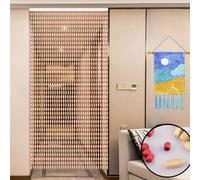 GJZQDKX Cortinas de bambú con Cuentas para Puertas, de 70x180cm a 120x210cm, separadores de ambientes Decorativos Naturales, ecológicos, Color Rojo, decoración del hogar y solucion