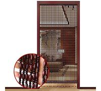 GJZQDKX Cortinas de Cuentas de Madera Natural para Puertas, Cortinas de Cuentas para Puertas de Armario, separadores de ambientes, decoración de Entrada, Hechas a Mano, Estilo Retro, con Accesorios,