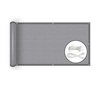GJZQDKX Cubierta Protectora para balcón de 60x1950cm, 165g/㎡, HDPE, Resistente al desgarro, Impermeable y Resistente a los Rayos UV, para Puertas y Vallas, Color Gris. Solución de Sombra p