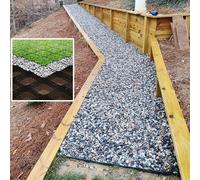 GJZQDKX Geomalla de Control de erosión para Caminos de Grava y adoquines, Ideal para la estabilización de taludes, 2x3 m (6,56x9,84 pies) Aplicaciones en Tierra, césped y lo
