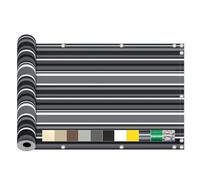 GJZQDKX Lona de Sombra y privacidad para balcón Exterior de 80x800 cm con Ojales y ataduras para diversas Vallas. Color Blanco y Negro Proteger su balcón.