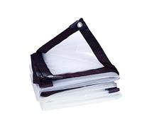 GJZQDKX Lona Transparente Resistente de 3x3 m, Impermeable, de plástico PE con Ojales, para jardín, Invernadero, Cubierta de Vidrio Suave, Refugio Exterior de 0,5 mm de Espesor.