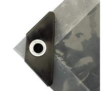 GJZQDKX Lonas Transparentes con Ojales, Lona de Polietileno Resistente de 5 milésimas de Pulgada, Resistente a desgarros, Cubierta de Suelo, Impermeable y Cortavientos, 1x1m/3x3ft. Protección exteri