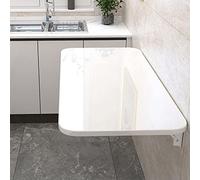 GJZQDKX Mesa Plegable de Pared con alas abatibles para lavadero y Cocina. Banco de Trabajo Flotante Blanco Que Ahorra Espacio Gracias a su diseño Plegable.