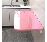 GJZQDKX Mesa Plegable de Pared con alas abatibles para lavadero y Cocina, Color Rosa, Ideal para Espacios pequeños. Banco de Trabajo con diseño Flotante. Escritorio de Pared Plegable para un Uso cóm