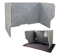 GJZQDKX Panel de privacidad Plegable para Escritorio - Separador de Escritorio portátil de 3 Paneles con Aislamiento acústico para Espacio de Trabajo - Disponible en 60 cm, 80 cm y 100 cm para Mayor