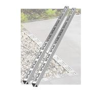GJZQDKX Paquete de 2 Canales de Drenaje en Forma de U de Acero Inoxidable para Uso Exterior, Ideales para baños, Piscinas, terrazas, pasillos, gestión de Aguas pluviales y filtración de Aguas residu