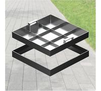 GJZQDKX Tapas de inspección de Acero Inoxidable, Tapas y Marcos Cuadrados de Acceso Invisible al Tanque para Uso Exterior con asa telescópica para la gestión de Aguas residuales.