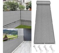 GJZQDKX Toldo de Exterior para jardín y balcón, 125 x 750 cm, Color Gris, con Ojales, Resistente a la Intemperie, Que Proporciona privacidad y es Ideal para la decoración de terrazas y Bal