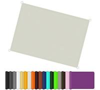 GJZQDKX Toldo de Vela Impermeable de 1,8 x 8 m, con protección UV del 98%, Forma Rectangular, de poliéster, Ideal para jardín, Patio, Playa o Piscina - Color Marfil.