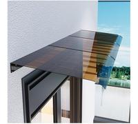 GJZQDKX Toldo Exterior para Ventana, Cubierta de policarbonato para Patio, protección contra la Lluvia y la Nieve, Ancho Ajustable de 40 a 350 cm, Color marrón, Resistente a la Intemperie y con un d