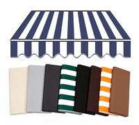 GJZQDKX Toldo retráctil para Puerta de Patio - Poliéster Impermeable, Color Azul y Blanco, 300 x 250 cm Tiendas y Patios. Fácil reemplazo de la Tela.