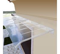 GJZQDKX Toldo Transparente de policarbonato para Puerta Principal, Ventana Exterior, Cubierta Protectora contra la Lluvia, toldo para Porche, balcón, jardín, protección UV, Lluvia y Nieve (50x180cm/