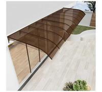 GJZQDKX Toldo Transparente para Puerta de 40x50 cm, Color marrón, para protección contra el Sol y la Lluvia, Ideal para entradas y Ventanas. Elegante toldo para la Entrada de la casa.