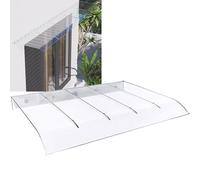 GJZQDKX Transparent Polycarbonate Awning for Doors & Windows Outdoor Weather Protection Canopy Patio Shelter Sizes 20 to 98 Inches UV Resistant & Easy to Install