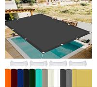 GJZQDKX Vela de Sombra Impermeable de 4x8 m, Color Gris Oscuro, con Cuerda incluida Fiestas al Aire Libre, Patios y Jardines.
