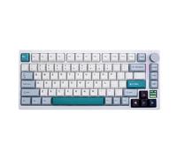 GK GAMAKAY Teclado mecánico TK75 75% silencioso con perilla, intercambio en caliente RGB Bluetooth 5.0/2.4GHz inalámbrico/USB-C cableado, teclas PBT Cherry Profile Teclado silencioso para juegos Win