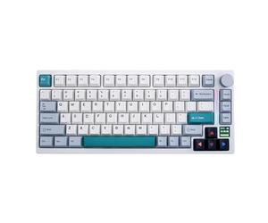 GK GAMAKAY Teclado mecánico TK75 75% silencioso con perilla, intercambio en caliente RGB Bluetooth 5.0/2.4GHz inalámbrico/USB-C cableado, teclas PBT Cherry Profile Teclado silencioso para juegos Win