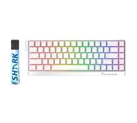 GK GAMAKAY Teclado NaughShark NS68 para juegos con efecto Hall, Bluetooth/USB-C/2.4 GHz 8 KHz, tasa de sondeo de 0.01 mm RT Snap Tap, Outemu Peach Crystal Magnetic Switch Keyboard (impresión lateral