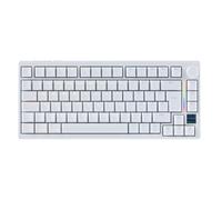 GK GAMAKAY TK75 TMR Teclado magnético para gaming QWERTZ (ISO DE Layout) con pantalla TFT, tasa de sondeo 8K, BT/2,4 GHz/USB-C, teclado inalámbrico Rapid Trigger (blanco, interruptor magnético Phoenix