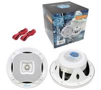 GK SOUND Kit Set para LANZAR AQ6CXW 2 Altavoces Blancos de 2 vías 200 vatios rms 400 vatios máx 19,5 cm 6,5" Camper mar Piscina Barco Restaurante Hotel Impermeable, el par